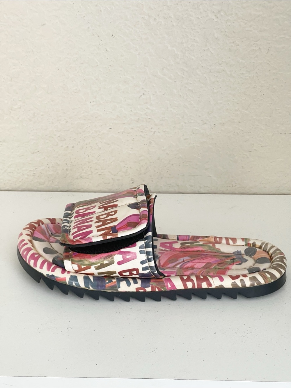 FARM Rio Bananatic Puffy Colorful Floral & Polka Dot Slide Sandals - Picture 3 of 12